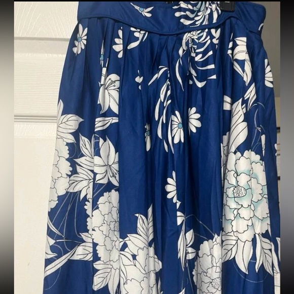 Boho Gypsy High Waist Floral Print Pleated Skirt - Picture 9 of 11